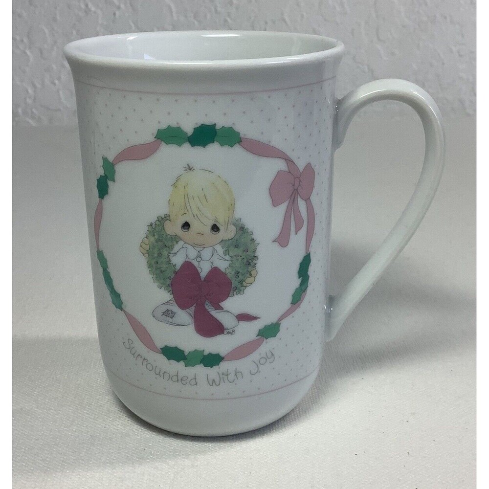 Vintage Precious Moments Coffee Mug By Samuel J Butcher‎ Surrounded By Joy ‘91
